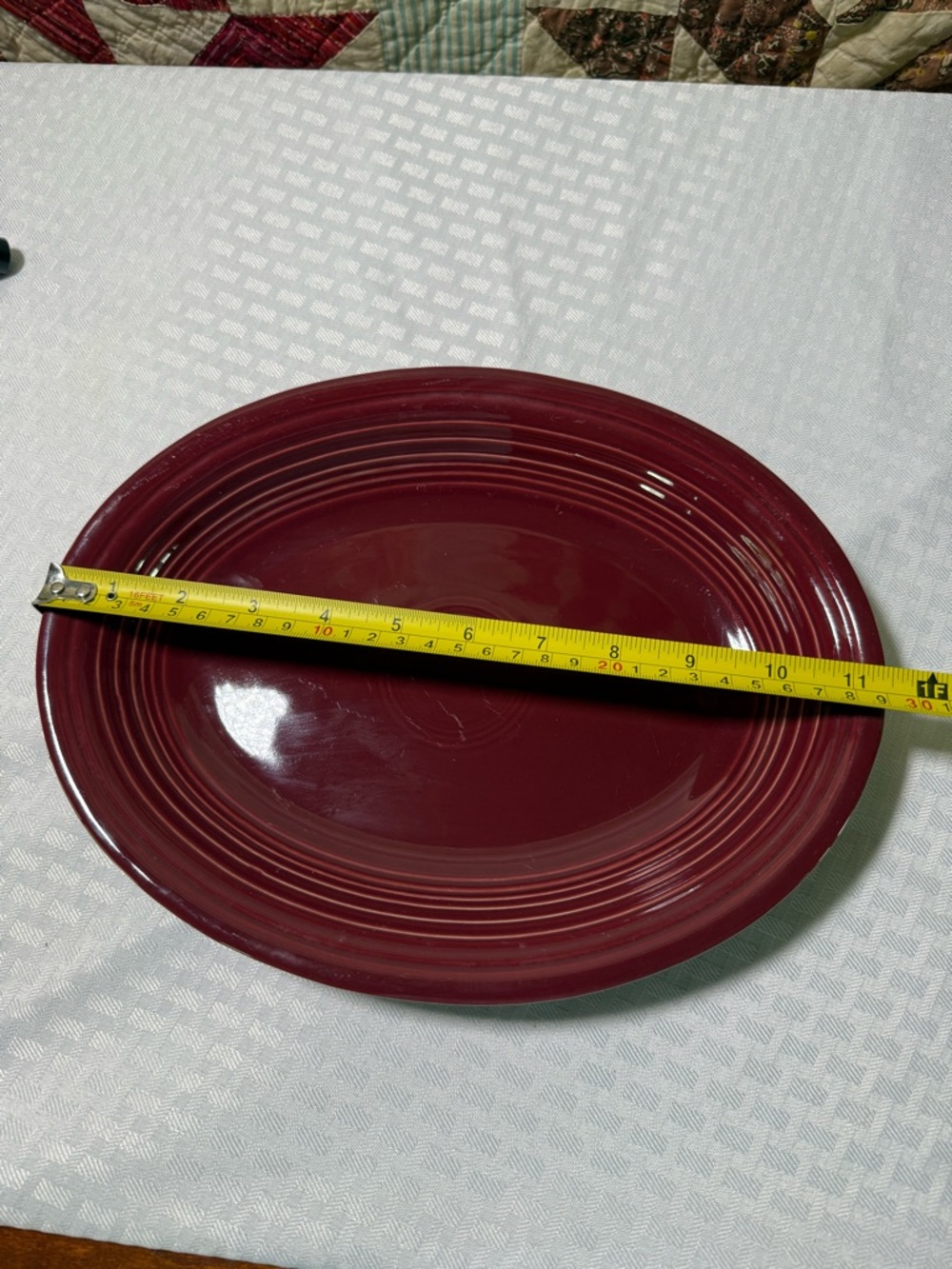 Fiesta Cinnabar Oval Serving Platter - Picture 2 of 2